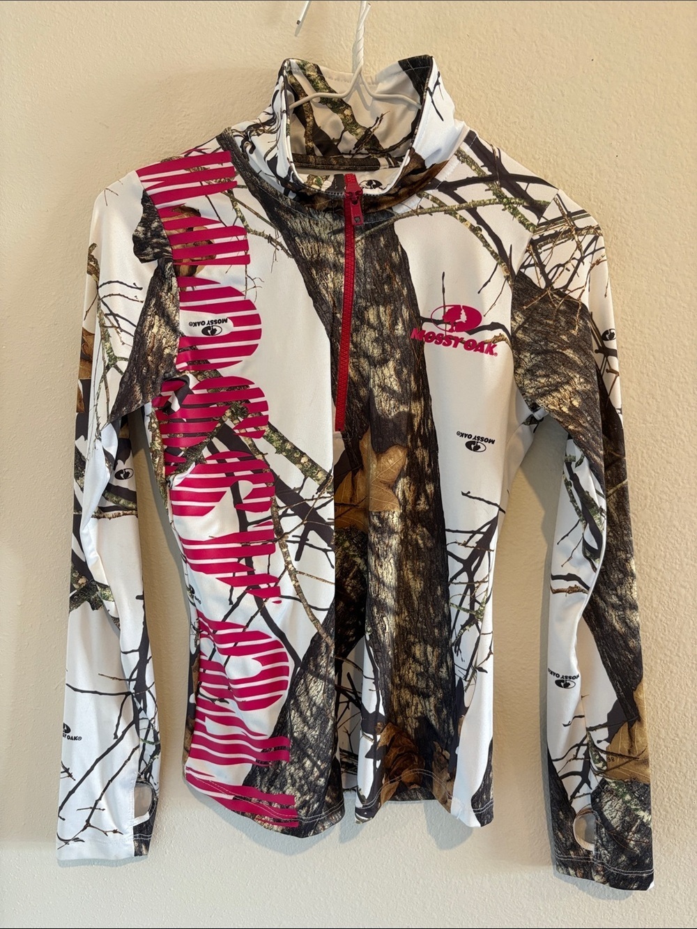 Mossy Oak Camo quarter zip pullover sweatshirt
